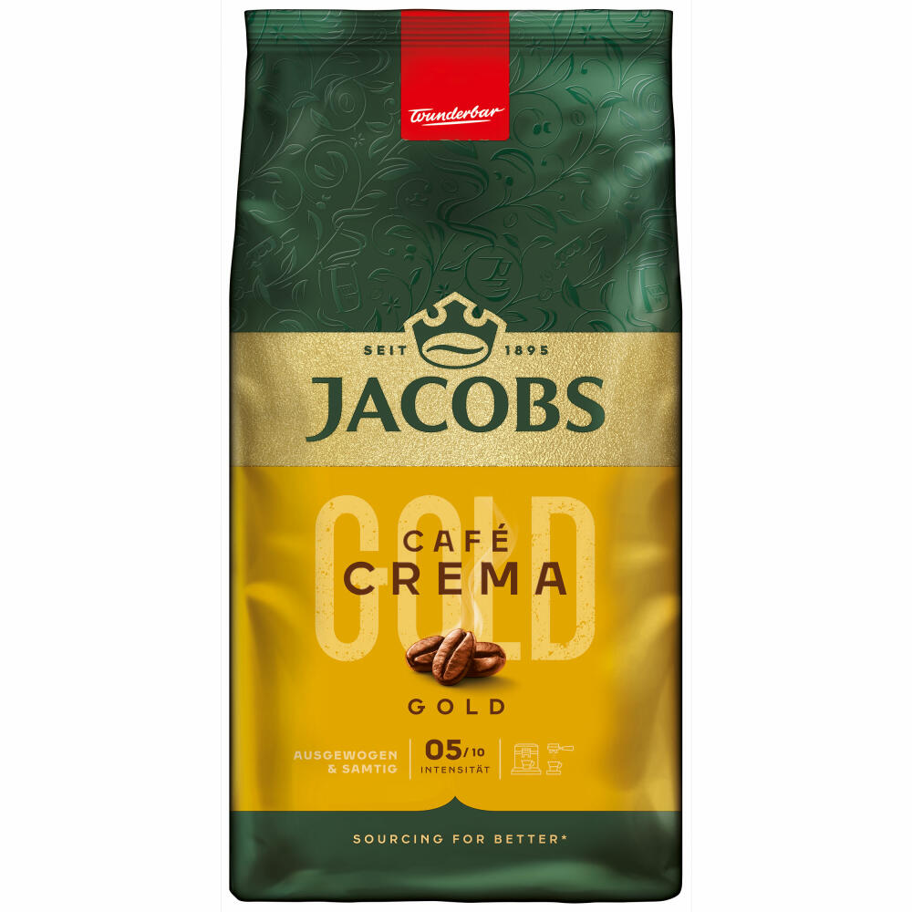 Jacobs Crema Expertenröstung, Bohnenkaffee, ganze Bohnen, Röstkaffee, Kaffeebohnen, 1000 g