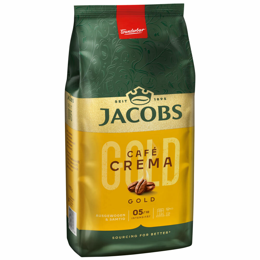 Jacobs Crema Expertenröstung, Bohnenkaffee, ganze Bohnen, Röstkaffee, Kaffeebohnen, 1000 g