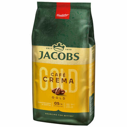 Jacobs Crema Expertenröstung, Bohnenkaffee, ganze Bohnen, Röstkaffee, Kaffeebohnen, 1000 g
