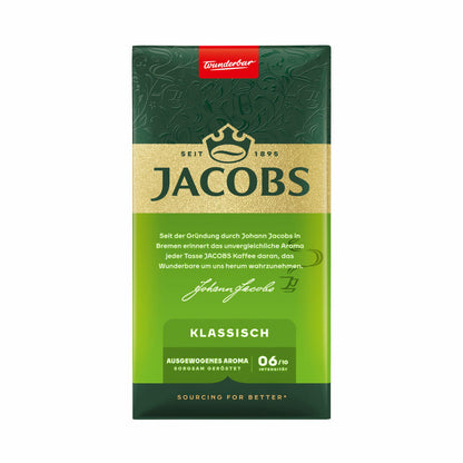 Jacobs Auslese Classic Ground, ground roasted coffee, filter coffee, coffee, 500 g