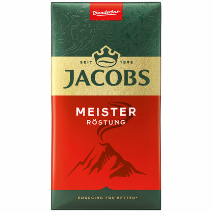 Jacobs Meisterröstung, Kräftiges Aroma, Filterkaffee, Kaffee, für Kaffeemaschine, 500g
