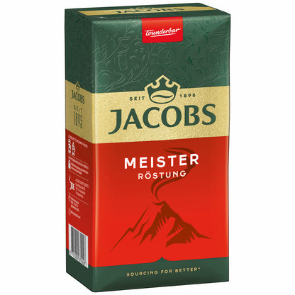 Jacobs Meisterröstung, Kräftiges Aroma, Filterkaffee, Kaffee, für Kaffeemaschine, 500g