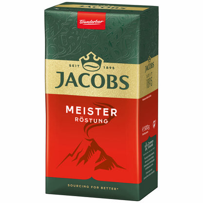Jacobs Meisterröstung, Kräftiges Aroma, Filterkaffee, Kaffee, für Kaffeemaschine, 500g