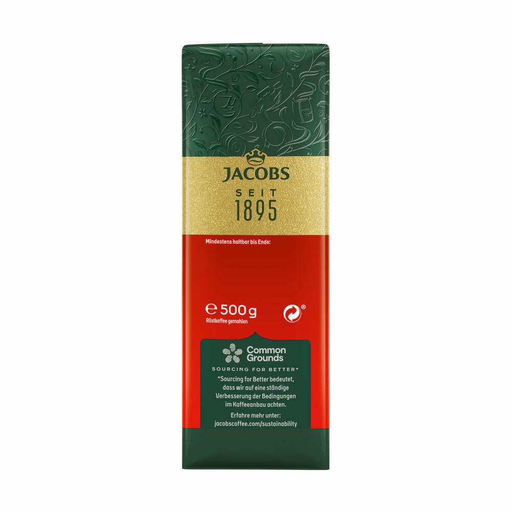 Jacobs Meisterröstung, Kräftiges Aroma, Filterkaffee, Kaffee, für Kaffeemaschine, 500g