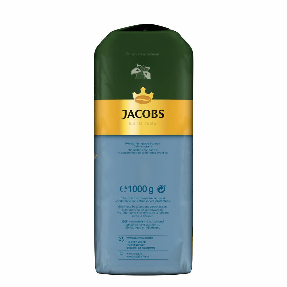 Jacobs Crema Mild Expertenröstung, Röstung des Jahres, Kaffee, ganze Bohnen, Röstkaffee, Kaffeebohnen, 1000 g