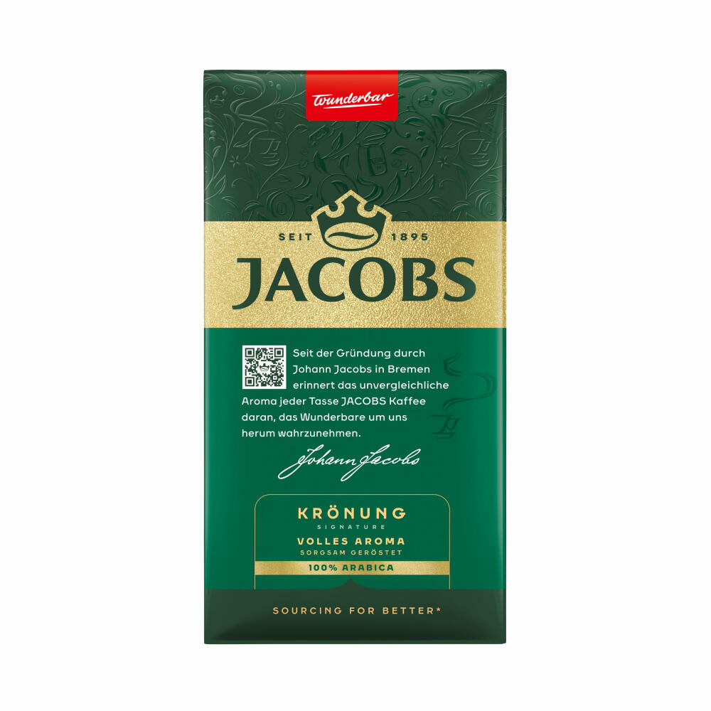 Jacobs Krönung Classic Ground, ground roasted coffee, filter coffee, coffee, 500 g