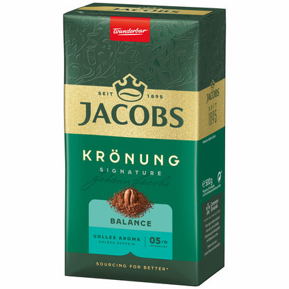Jacobs Krönung Balance Gemahlen, gemahlener Röstkaffee, Filterkaffee, Kaffee, 500 g