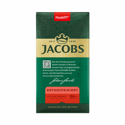 Jacobs Krönung Decaffeinated, ground roasted coffee, filter coffee, coffee, 500 g