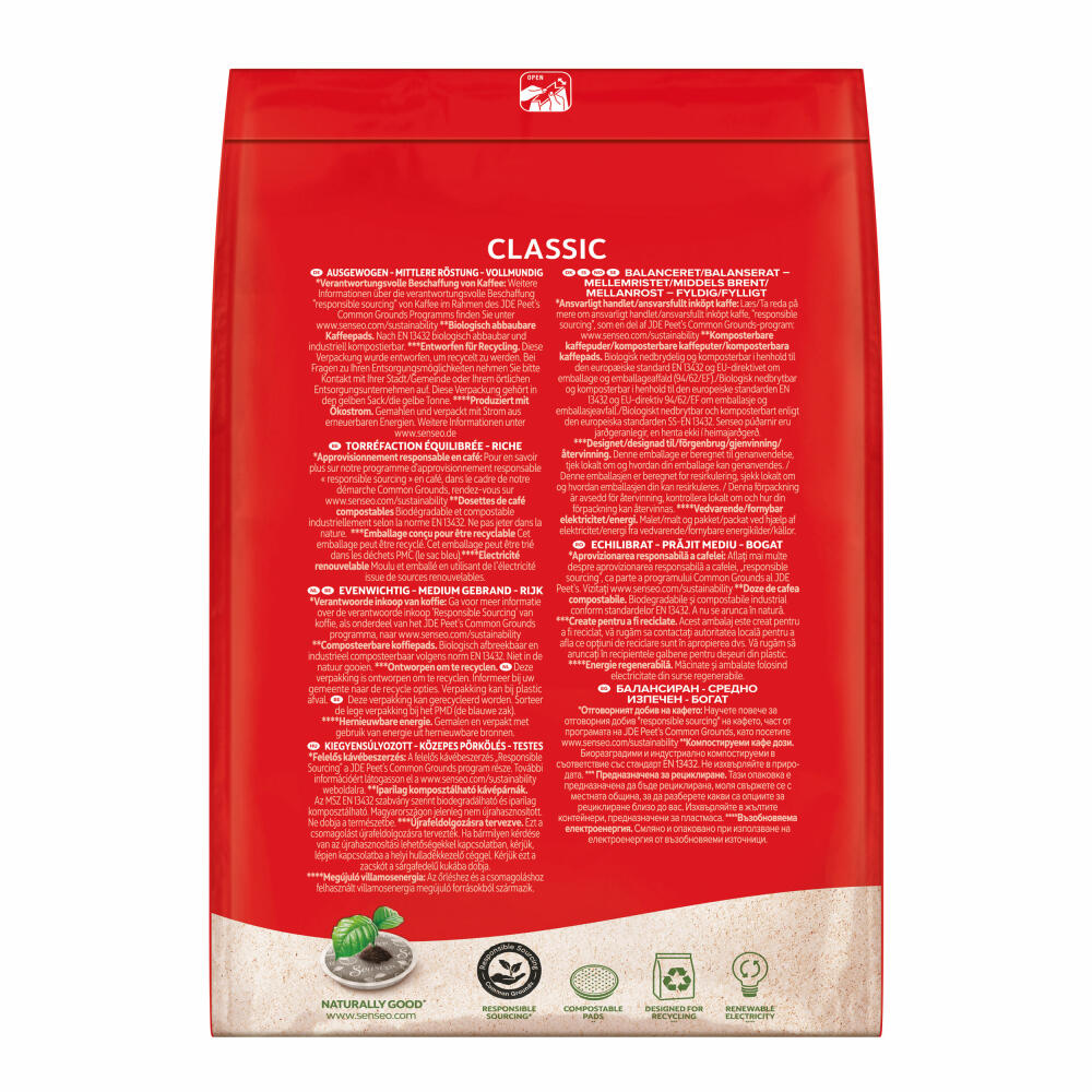 Senseo Kaffeepads Classic / Klassisch, Intensiver und Vollmundiger Geschmack, Kaffee, 48 Pads