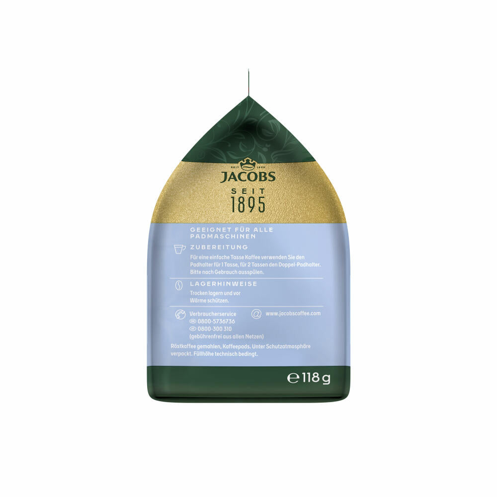 Jacobs Kaffeepads Crema Pads, Mild, Milder & Weicher Geschmack, Kaffee, 18 Pads