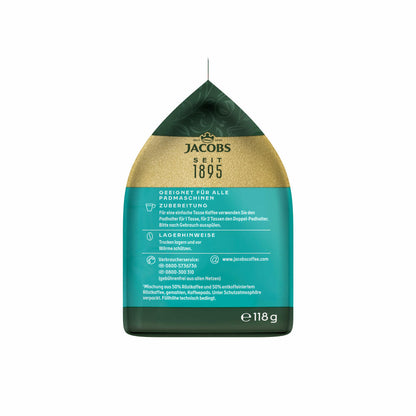 Jacobs Coffee Pads Crema Pads, Balance, Velvety &amp; Soft Taste, Coffee, 18 Pads