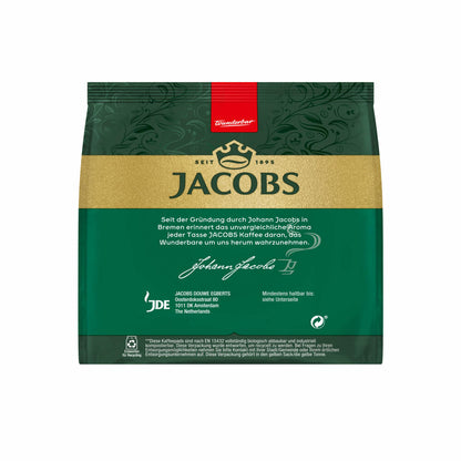 Jacobs Kaffeepads Crema Pads, Klassisch, Samtiger & Weicher Geschmack, Kaffee, 18 Pads