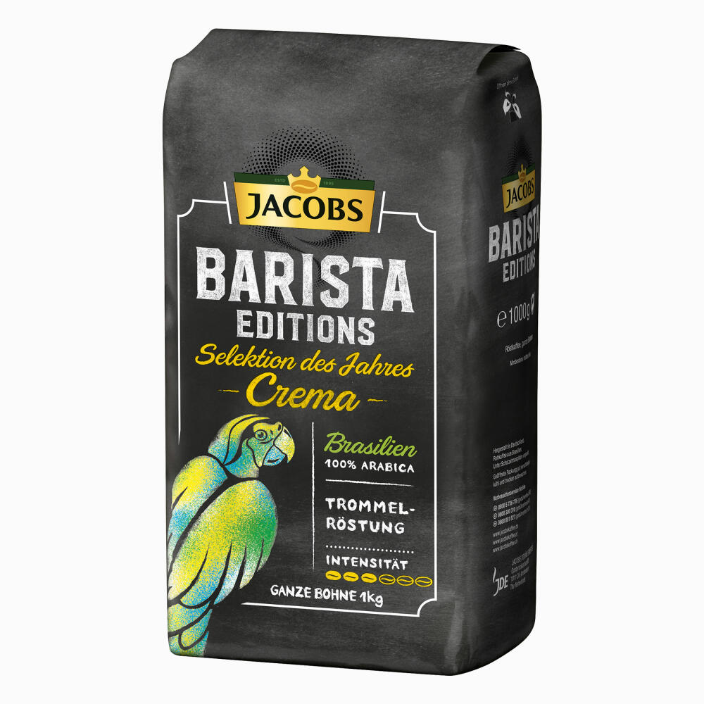 Jacobs Barista Editions Selektion des Jahres Brasilien, Bohnenkaffee, ganze Bohnen, Röstkaffee, Kaffeebohnen, 1000 g