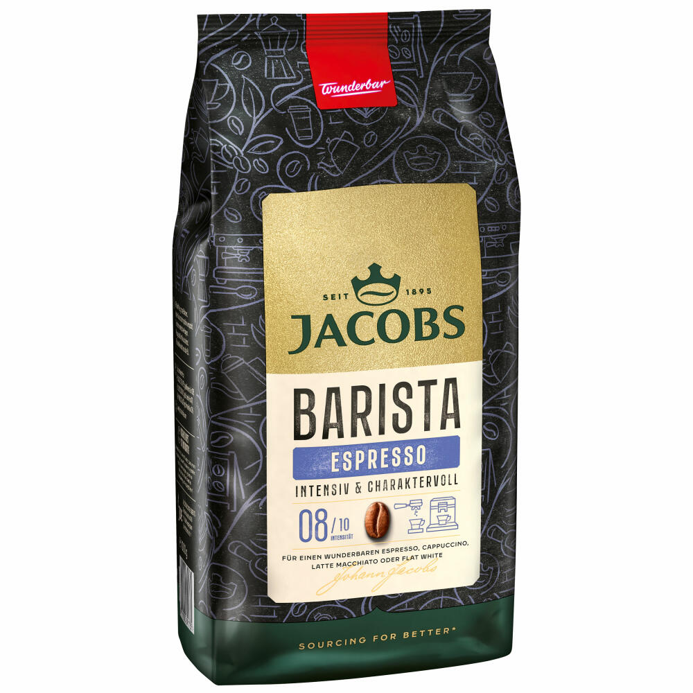 Jacobs Barista Editions Espresso, Bohnenkaffee, ganze Bohnen, Röstkaffee, Kaffeebohnen, 1000 g
