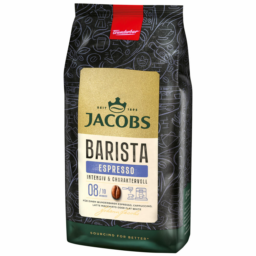 Jacobs Barista Editions Espresso, Bohnenkaffee, ganze Bohnen, Röstkaffee, Kaffeebohnen, 1000 g