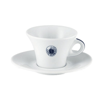 Caffè Borbone Cappuccinotasse 6er Set mit Untertasse, Porzellan, 200 ml