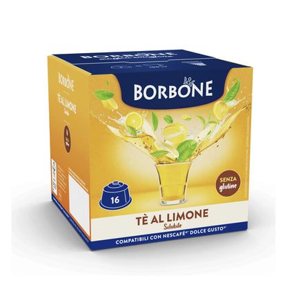 Caffè Borbone Getränkekapseln Zitronentee, kompatibel mit Nescafè Dolce Gusto, 16 Kapseln