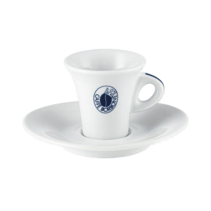 Caffè Borbone Kaffeetasse 6er Set mit Untertasse, Porzellan, 50 ml