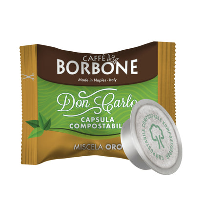Caffè Borbone Kaffeekapseln Don Carlo Kompostierbar Oro, kompatibel mit Lavazza A Modo Mio, 100 Kapseln