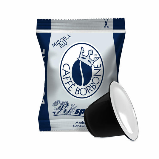 Caffè Borbone Kaffeekapseln Respresso Blu, kompatibel mit Nespresso-Kapselsystem, 100 Kapseln