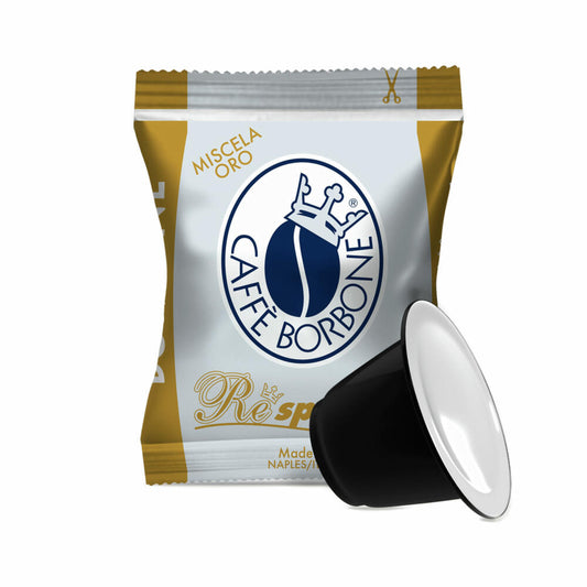 Caffè Borbone Kaffeekapseln Respresso Oro, kompatibel mit Nespresso-Kapselsystem, 100 Kapseln