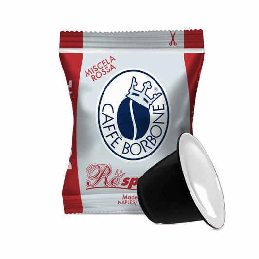 Caffè Borbone Kaffeekapseln Respresso Rossa, kompatibel mit Nespresso-Kapselsystem, 100 Kapseln