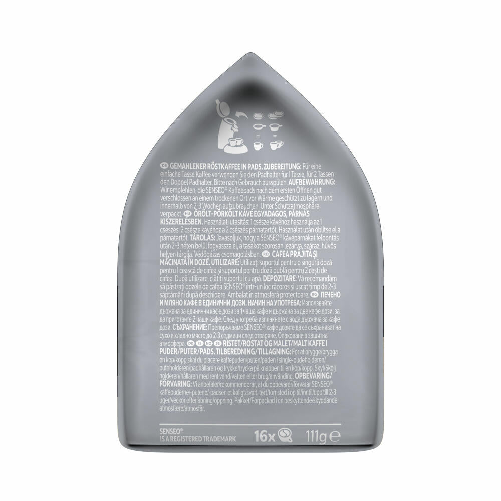 Senseo Type Espresso, Coffee Pads, Aromatic and Full-Bodied, Roasted Coffee, Coffee, 16 Pads