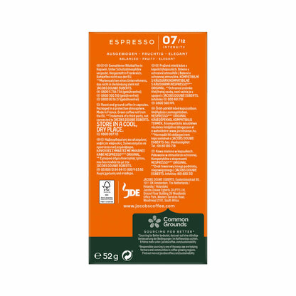 Jacobs Espresso 7 Classico, coffee capsules, Nespresso compatible, coffee, 10 capsules, 5.2 g each