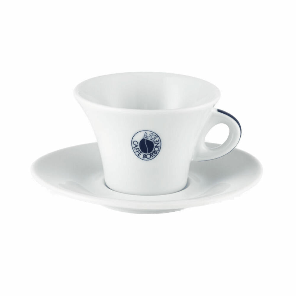 Caffè Borbone Cappuccinotasse 6er Set mit Untertasse, Porzellan, 200 ml