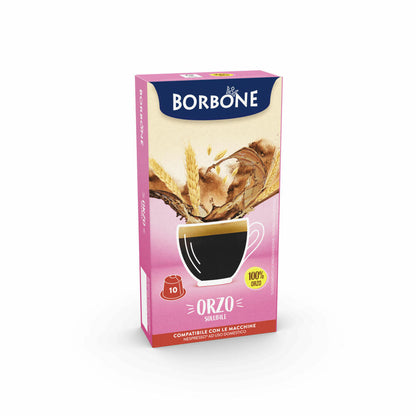 Caffè Borbone Getränkekapseln Gerste, kompatibel mit Nespresso-Kapselsystem, 10 Kapseln