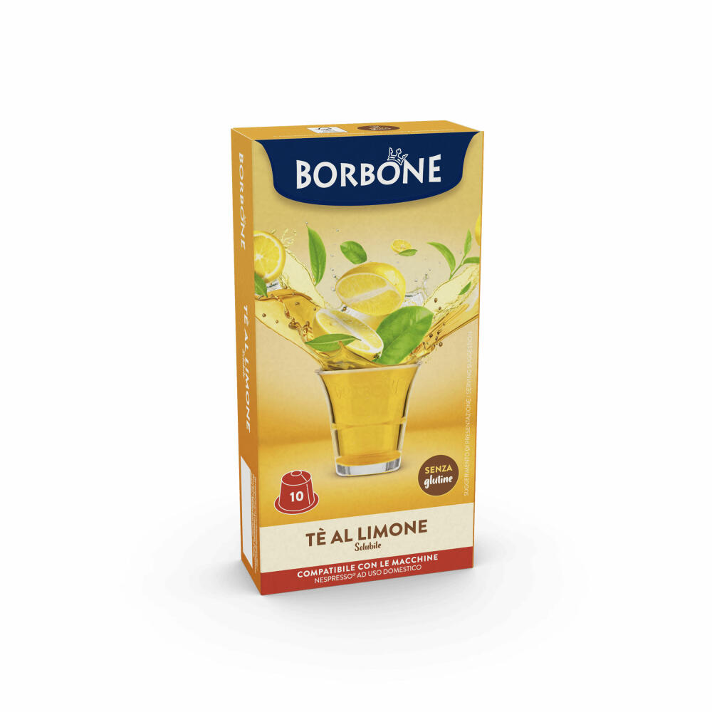 Caffè Borbone Getränkekapseln Zitronentee, kompatibel mit Nespresso-Kapselsystem, 10 Kapseln