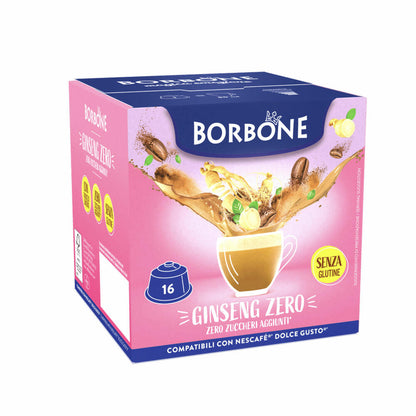 Caffè Borbone Kaffeekapseln Ginseng Zero, kompatibel mit Nescafè Dolce Gusto, 16 Kapseln