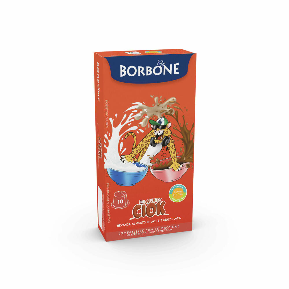 Caffè Borbone Getränkekapseln Dj Gusto Ciok, kompatibel mit Nespresso-Kapselsystem, 10 Kapseln