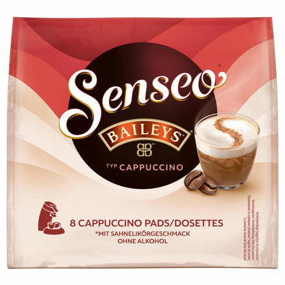 Senseo Type Cappuccino Baileys Coffee Pads, Aromatic, Coffee, Instant Coffee, 8 Pads