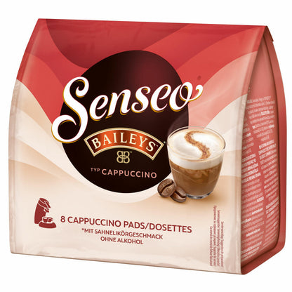 Senseo Type Cappuccino Baileys Coffee Pads, Aromatic, Coffee, Instant Coffee, 8 Pads