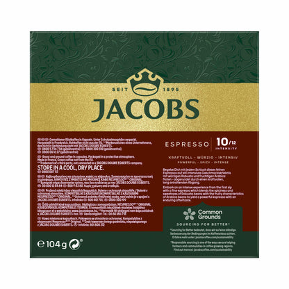 Jacobs Espresso 10 Intenso, Coffee Capsules, Nespresso Compatible, Coffee, 20 Capsules, 5.2 g each