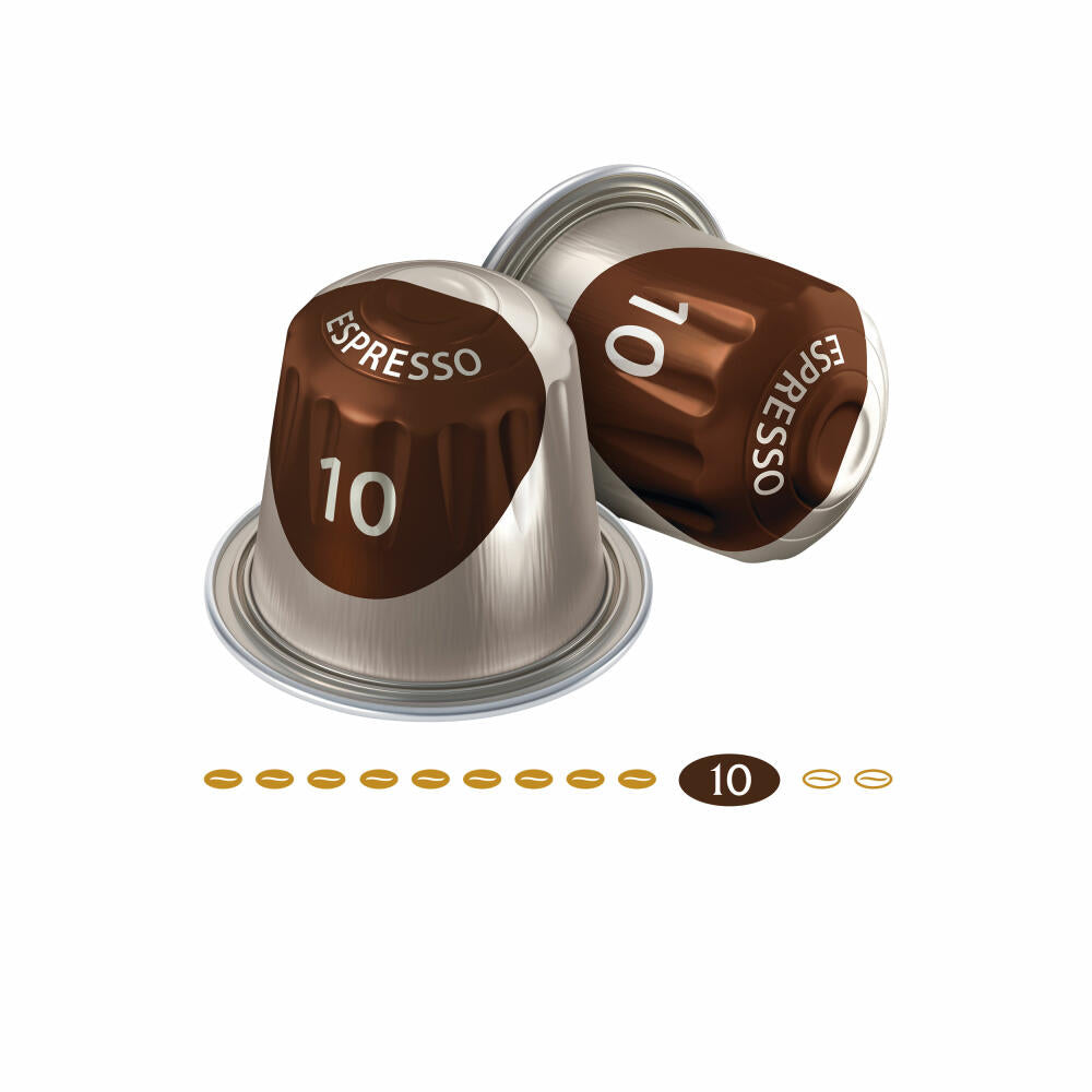 Jacobs Espresso 10 Intenso, Coffee Capsules, Nespresso Compatible, Coffee, 20 Capsules, 5.2 g each