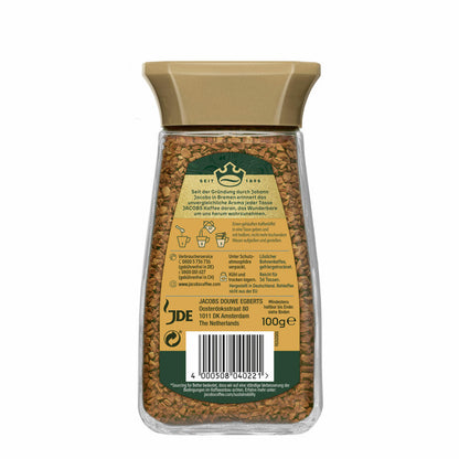 Jacobs Gold, Löslicher Kaffee, Instantkaffee, Instant Kaffee, Löskaffee, Glas, 100 g