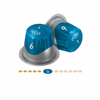 Jacobs Decaffeinato 6 Lungo, coffee capsules, decaffeinated, Nespresso compatible, coffee, 20 capsules of 5.2 g each