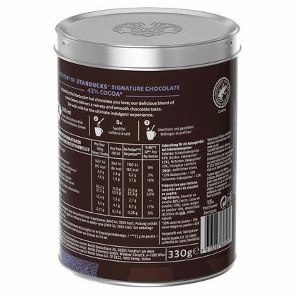 Starbucks Signature Chocolate 42%, cocoa powder, drinking chocolate, 330 g for 15 servings