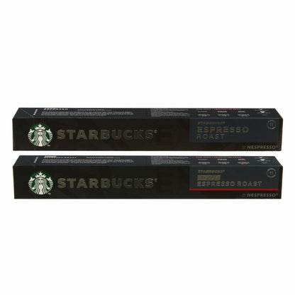 Starbucks Nespresso Espresso Set, Röstkaffee, Nespresso Kompatibel, Espresso + Decaf, Kaffeekapseln, 2 x 10 Kapseln
