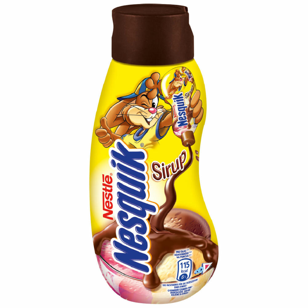 Nesquik Syrup Can, Chocolate Syrup for Dessert, Breakfast or Milk Drinks, 8 x 300 ml, 12018291