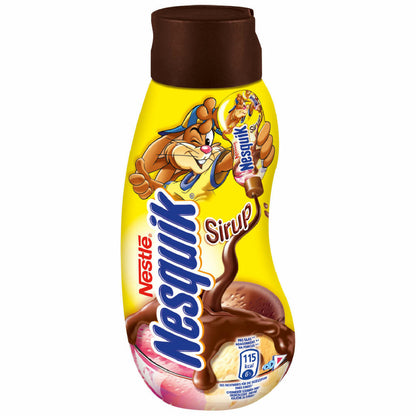 Nesquik Syrup Can, Chocolate Syrup for Dessert, Breakfast or Milk Drinks, 8 x 300 ml, 12018291