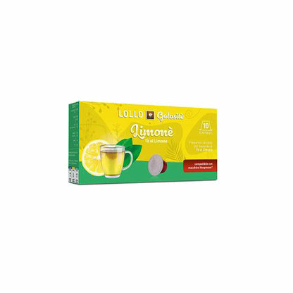 Lollo Box Golositè Getränkekapseln Limoné, Zitronentee, kompatibel mit Nespresso-Kapselsystem, 10 Kapseln