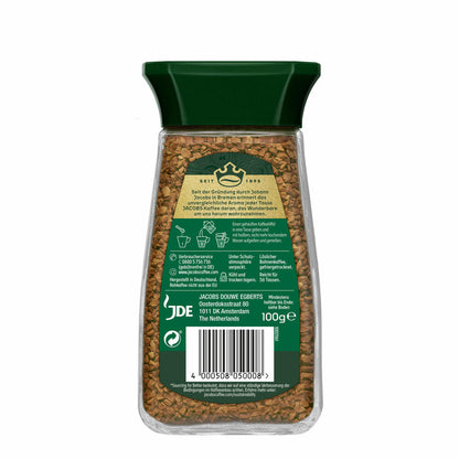Jacobs Krönung, Löslicher Kaffee, Instantkaffee, Instant Kaffee, Löskaffee, Glas, 100 g