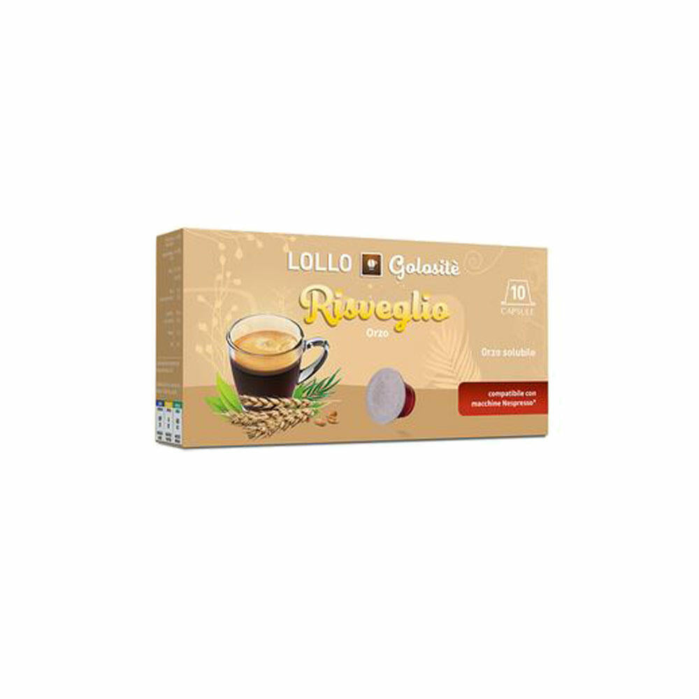 Lollo Box Golositè Getränkekapseln Risveglio, kompatibel mit Nespresso-Kapselsystem, 10 Kapseln