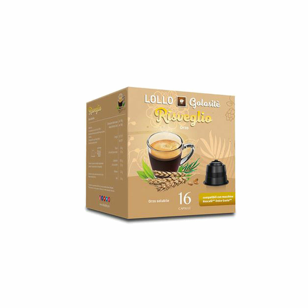 Lollo Box Golositè Getränkekapseln Risveglio, kompatibel mit Nescafé Dolce Gusto, 16 Kapseln