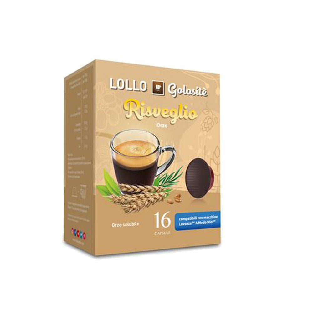 Lollo Box Golositè Getränkekapseln Risveglio, kompatibel mit Lavazza A Modo Mio, 16 Kapseln