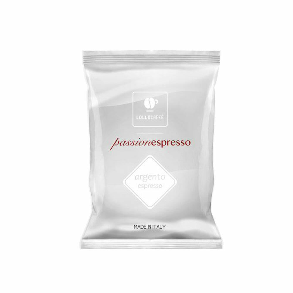 Lollocaffè Kaffeekapseln Espresso Argento, kompatibel mit Nespresso-Kapselsystem, 100 Kapseln à 5.5 g