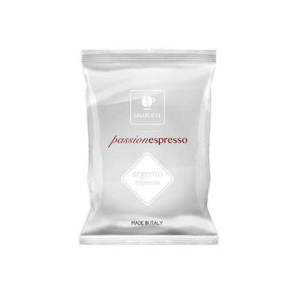 Lollocaffè Kaffeekapseln Espresso Argento, kompatibel mit Nespresso-Kapselsystem, 100 Kapseln à 5.5 g
